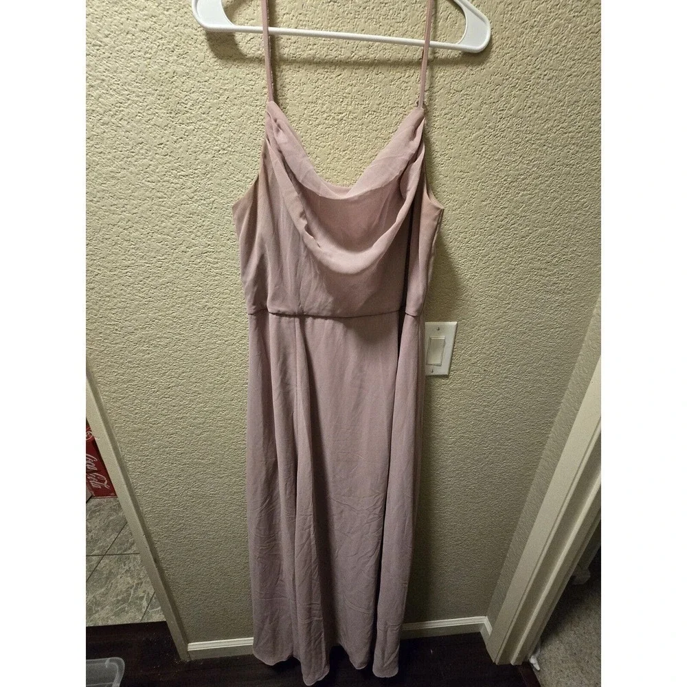 David's Bridal Celebrate DB Studio Chiffon Chianti Bridesmaids Dress SZ 14 - Picture 1 of 11